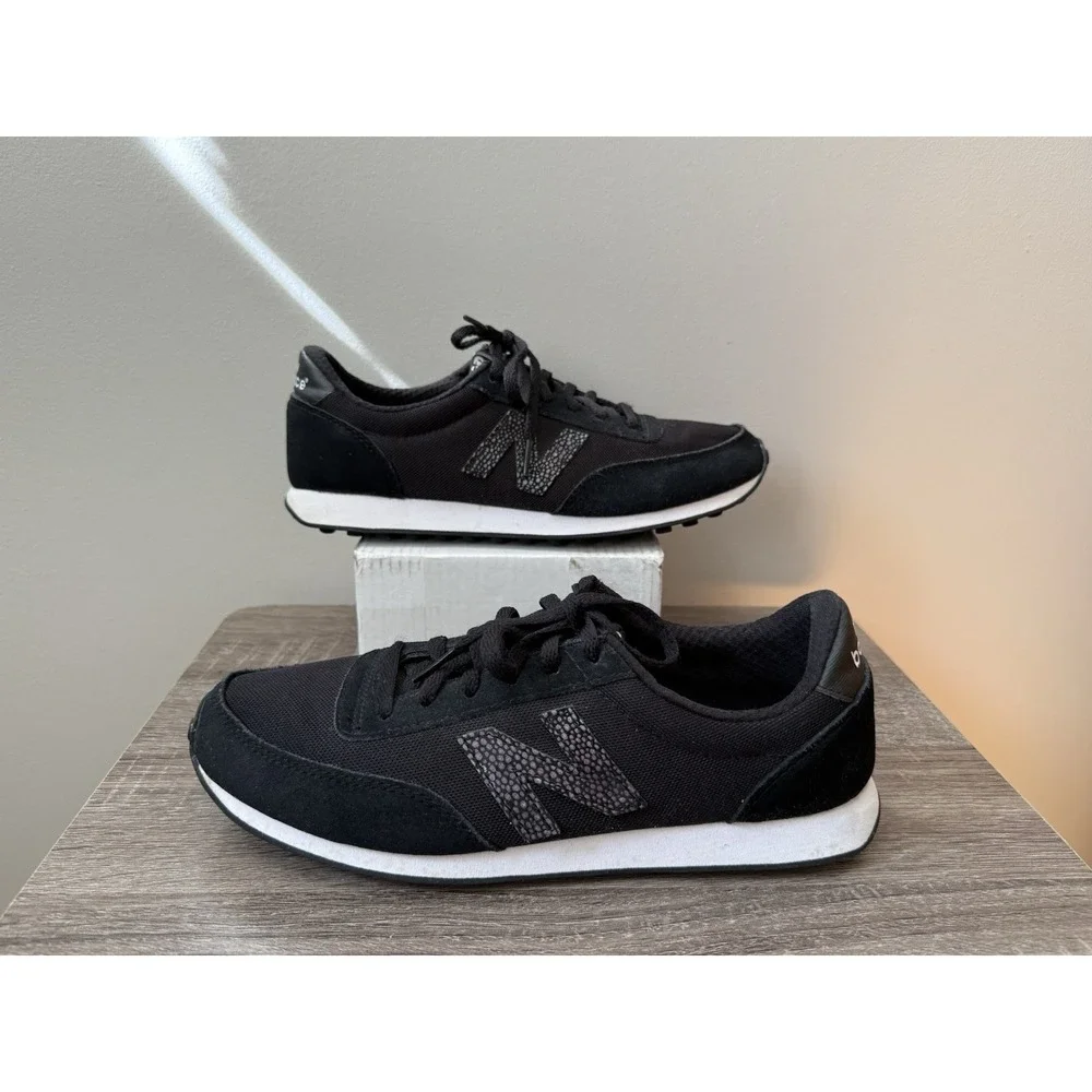 New Balance Women's Lifestyle Fashion Low Profile Sneaker WL410WBL Black Sz 9